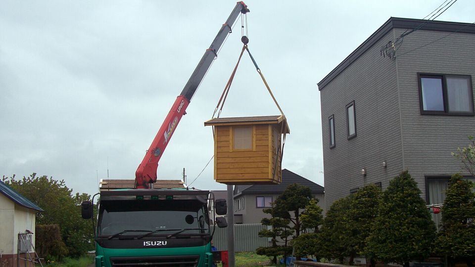 クレーン配送、施工、組立済み配送