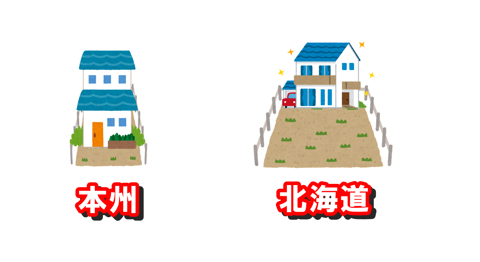 本数と北海道の住宅の違い